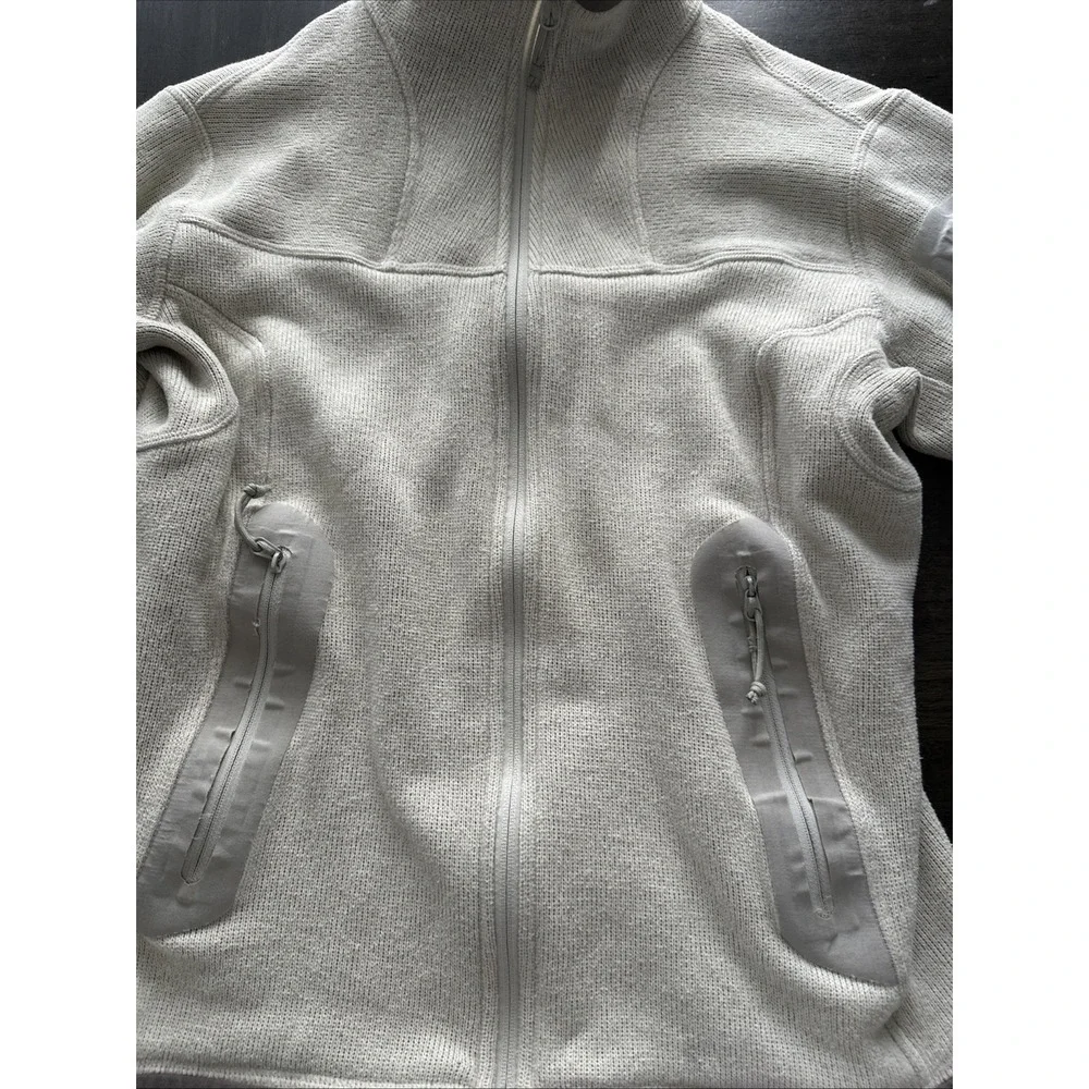 Women's Arcteryx Polartec Full Zip Covert Fleece Jacket Beige Olive Size Small